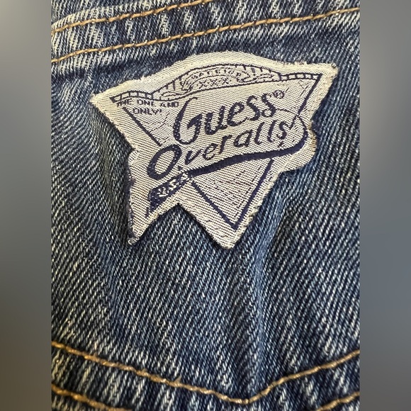 Vintage Baby Guess Jeans 100% cotton denim overalls baby size 24 months - Picture 2 of 6
